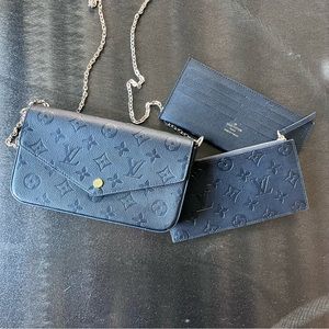 Black envelope luxury inspired bag